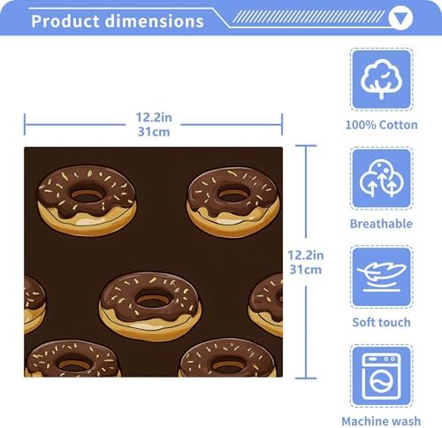 Xigua Chocolate Doughnut Washcloth Set - Fast Drying Towels