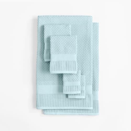 NY Loft 100 Cotton Towel Set Ultra-Soft Eco-Friendly 6-Piece Set