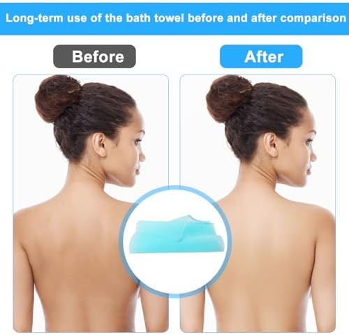4 Pack Exfoliating Scrub Towels for Dead Skin Removal Smooth Radiant Skin