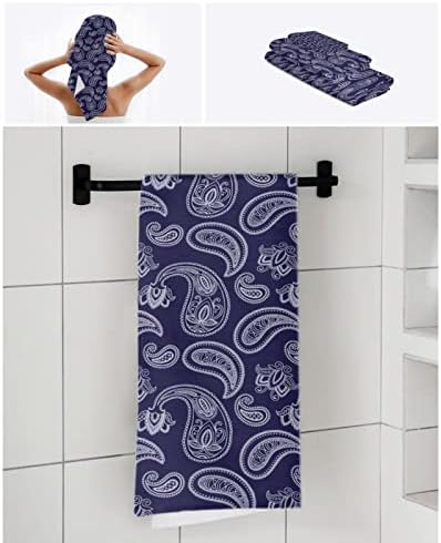 Ethnic Style Indigo Bath Towels Set