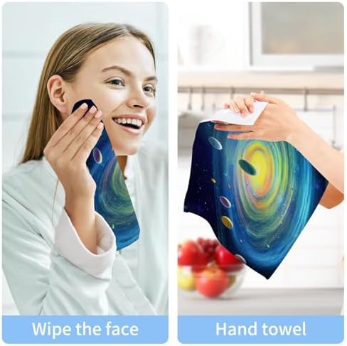Xigua Solar Washcloths 2 Pack Soft and Absorbent Face Towels