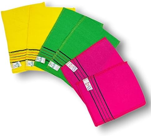 Korean Exfoliating Washcloth Set - 3 Color Set