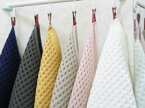 Exceptional Cotton Waffle Wash Cloths Soft Thin and Durable 13x13 inch 6-Pack