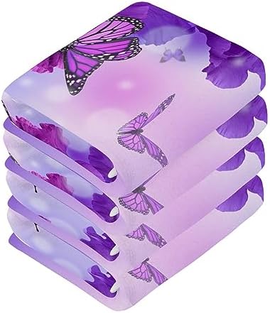 Stunning Butterfly Washcloth Set for Face Hand and Spa Use
