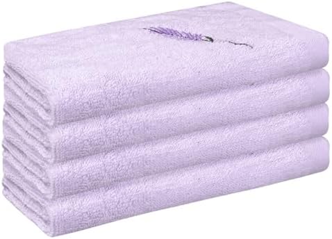 Coolant Lint-Free Cotton Washcloths 13x13 - 4Pack - Light Purple