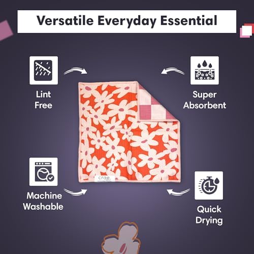 Reversible Microfiber Washcloths 12x12 Eco-Friendly Cleaning Cloths for Kitchen Home