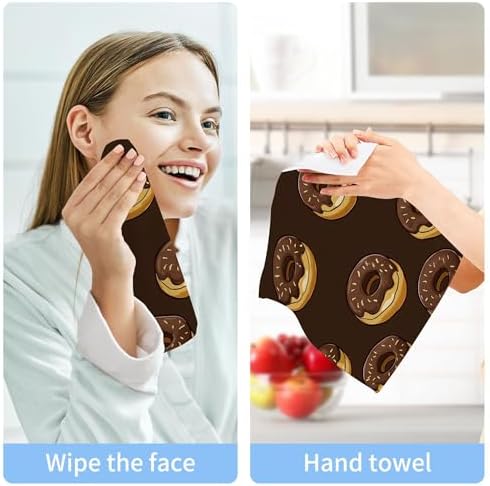 Xigua Chocolate Doughnut Washcloth Set - Fast Drying Towels