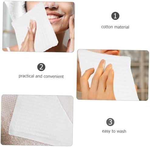 MERRYHAPY Square Cotton Washcloths 2-Pack - Soft Gentle Face Hand Cleaner