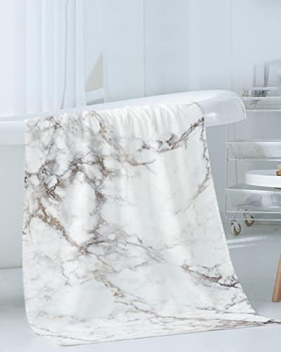 ZOE GARDEN White Cracked Marble Bathroom Towel Set