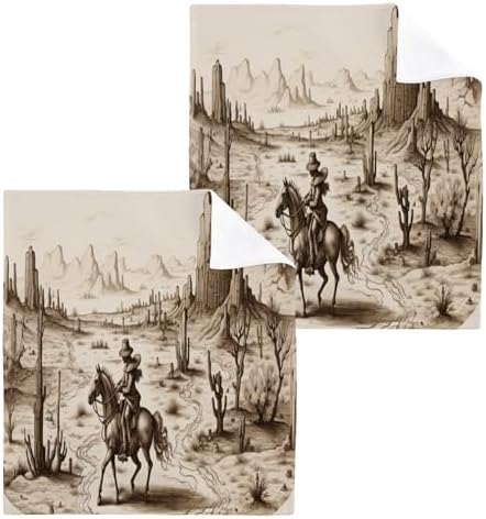 Sturdy Cowboy Face Towels for Emergencies or Family Use