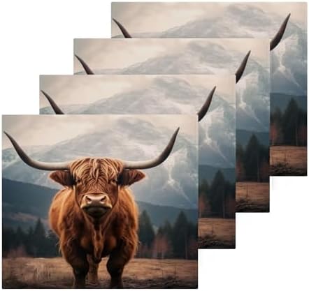 Highland Cow Washcloth Set