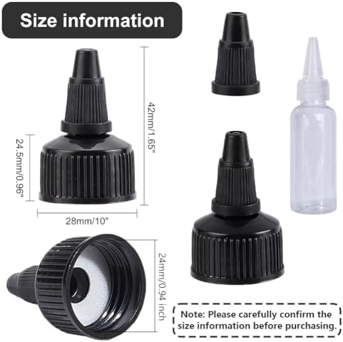 50-Piece Set of Durable Plastic Squeeze Bottle Caps