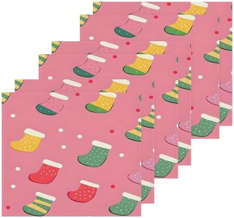 Xigua Christmas Socks Washcloths Set - Multi-Purpose 2-12 Pack - Fast Drying Stylish