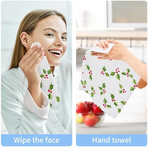 Bulletgxll Cotton Washcloths Set of 2 12x12 Inch Soft Absorbent Face Cloths