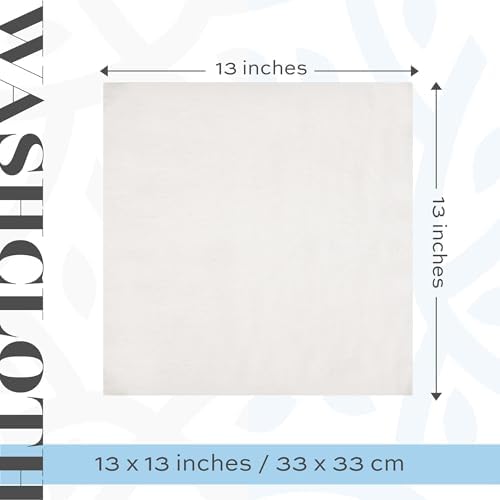 100 Cotton Soft Absorbent and Quick-Drying Washcloths