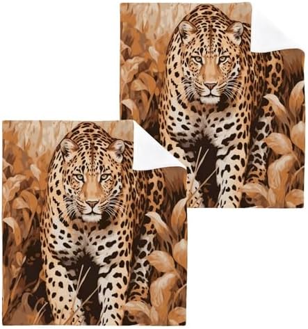 Leopard Print Leopard Washcloths