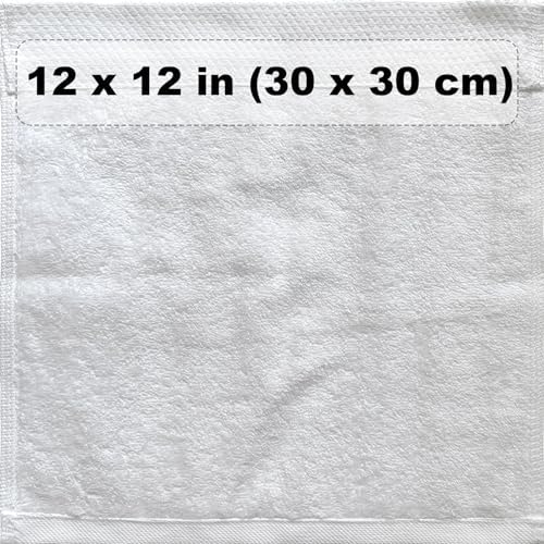 Luxury 100 White Cotton Washcloths for Bathroom Beyond