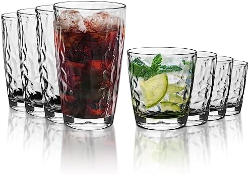 Topsky Reusable Plastic Cups Shatter-Proof Unbreakable Tumblers 10-16 oz
