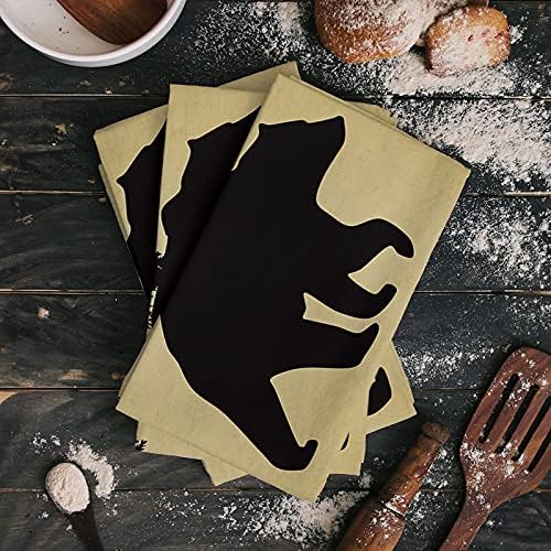 Retro Polar Bear Microfiber Kitchen Towels Set