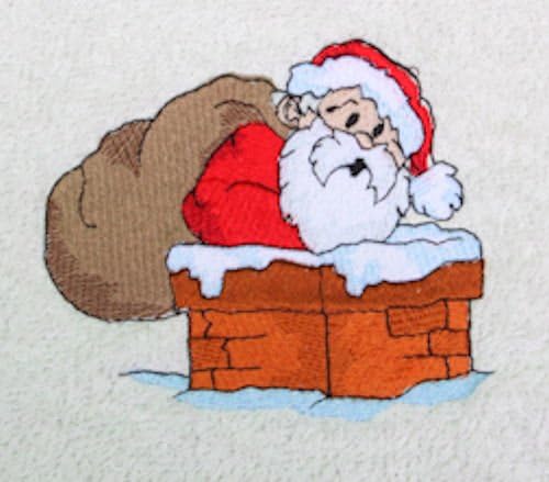 Big Black Horse LLC - Embroidered Santa Bath Towels