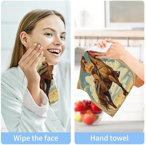 Xigua Beautiful Cowgirl Washcloth Set