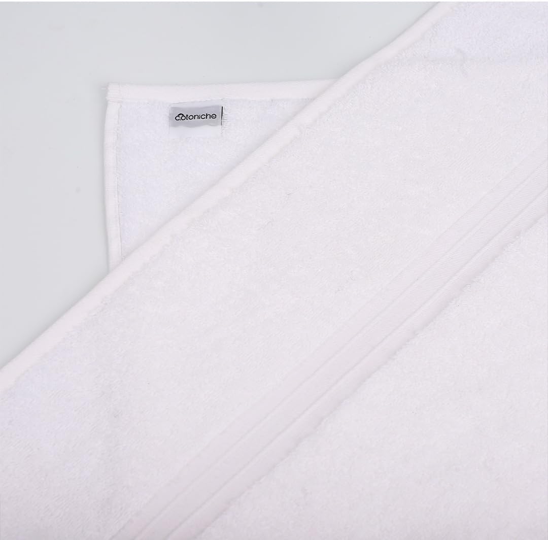 Cotoniche Luxury Extra Soft Washcloths Set of 4 - Hotel Quality 12x12 White