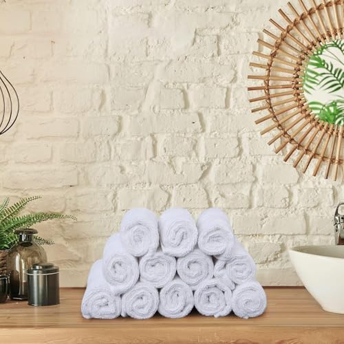 Effortless Clean 12 x 12 Inch Set Diamond Terry Cotton Washcloths