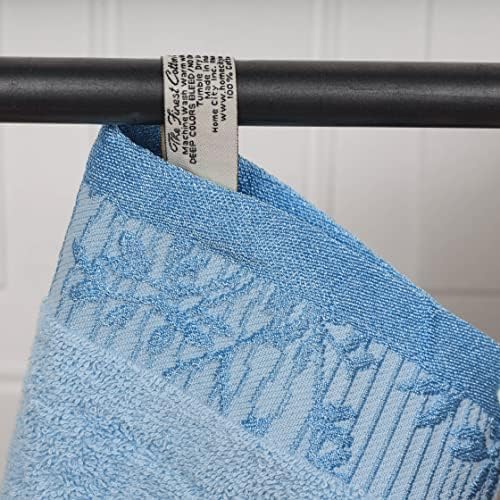 Luxurious Cotton 8-Piece Towel Set with Fresh Floral Design