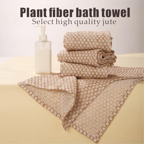 Eco-Friendly Jute Back Body Exfoliating Washcloth Towel for Men Women