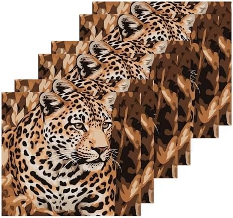 YETTASBIN Leopard Washcloths 4 Pack