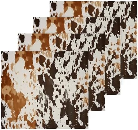 Kigai Cow Print Washcloths 2 Pack 12x12 inches
