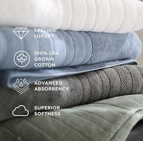 1888 Mills Premium 100 Cotton Washcloth Set Maximum Absorbency Luxury Feel