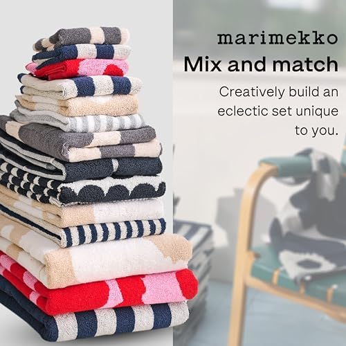 MARIMEKKO Lokki Terry Cotton Washcloth Beige 1