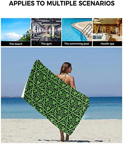St Patricks Day Shamrock Bathroom Towel Set Collectible Luxurious Microfiber Dish Towels