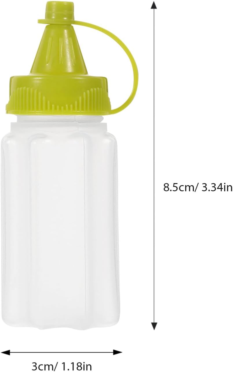 4-Piece Condiment Squeeze Bottles 30ml Compact Durable and Easy to Use