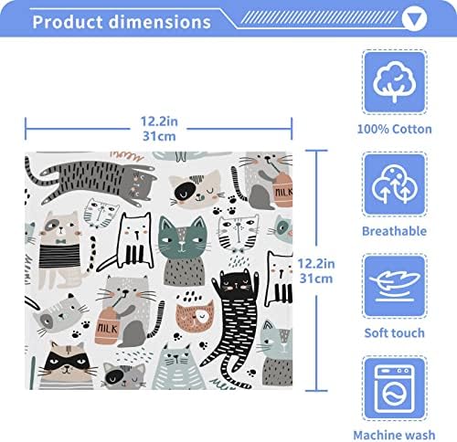Burbuja Funny Cats Cotton Washcloths Set of 2