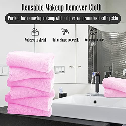 TENSTARS 12 Pack Premium Washcloths Set - Soft Microfiber Coral Velvet
