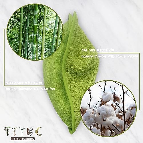 Dual Sided Bamboo Rayon Washcloths Hypoallergenic for Sensitive Skin