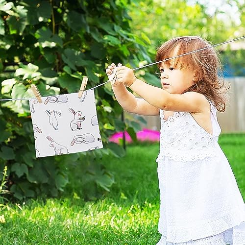 ALAZA Watercolor Rabbits Animal Bunny Towels Set
