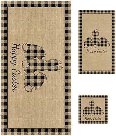 Anzona Easter Bunny 3-Piece Bath Towels Set Soft Absorbent