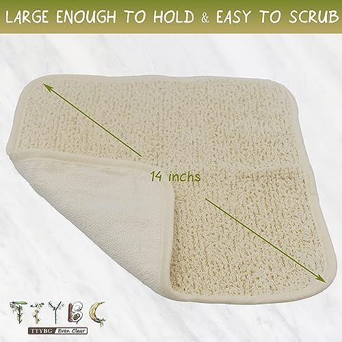 Dual Sided Bamboo Rayon Washcloths Hypoallergenic for Sensitive Skin