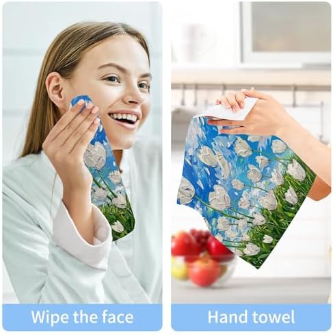 Premium Cotton Face Washcloths 4-Piece