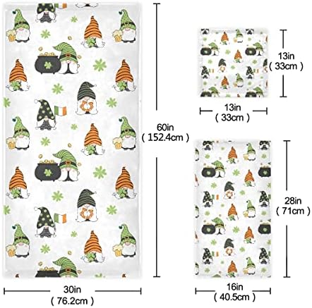DOMIKING Gnome St Patrick Day Towel Set of 3