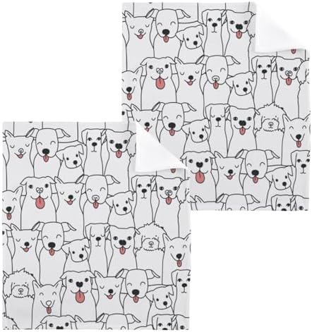 Amusing Dog Washcloth Set