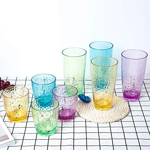 Hampered Plastic Tumbler Set of 12 Multicolor