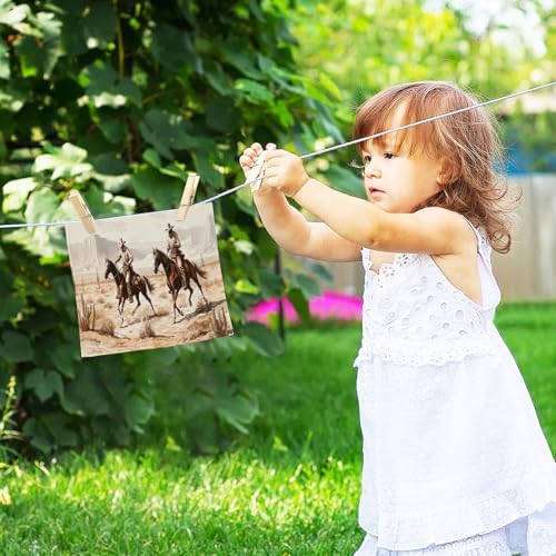 Desert Cowboy Washcloth Set - 12x12 Soft Cotton Reusable Face Hand Towels