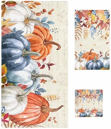 Smile Sunflower Fall Plant Bathroom Towels Set
