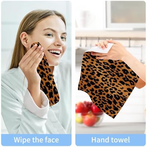 Leopard Print Reusable Washcloths Set