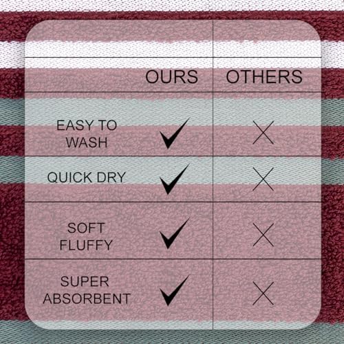 Elegant Washcloth Set Soft Egyptian Cotton 6-Piece Towels Premium Quality