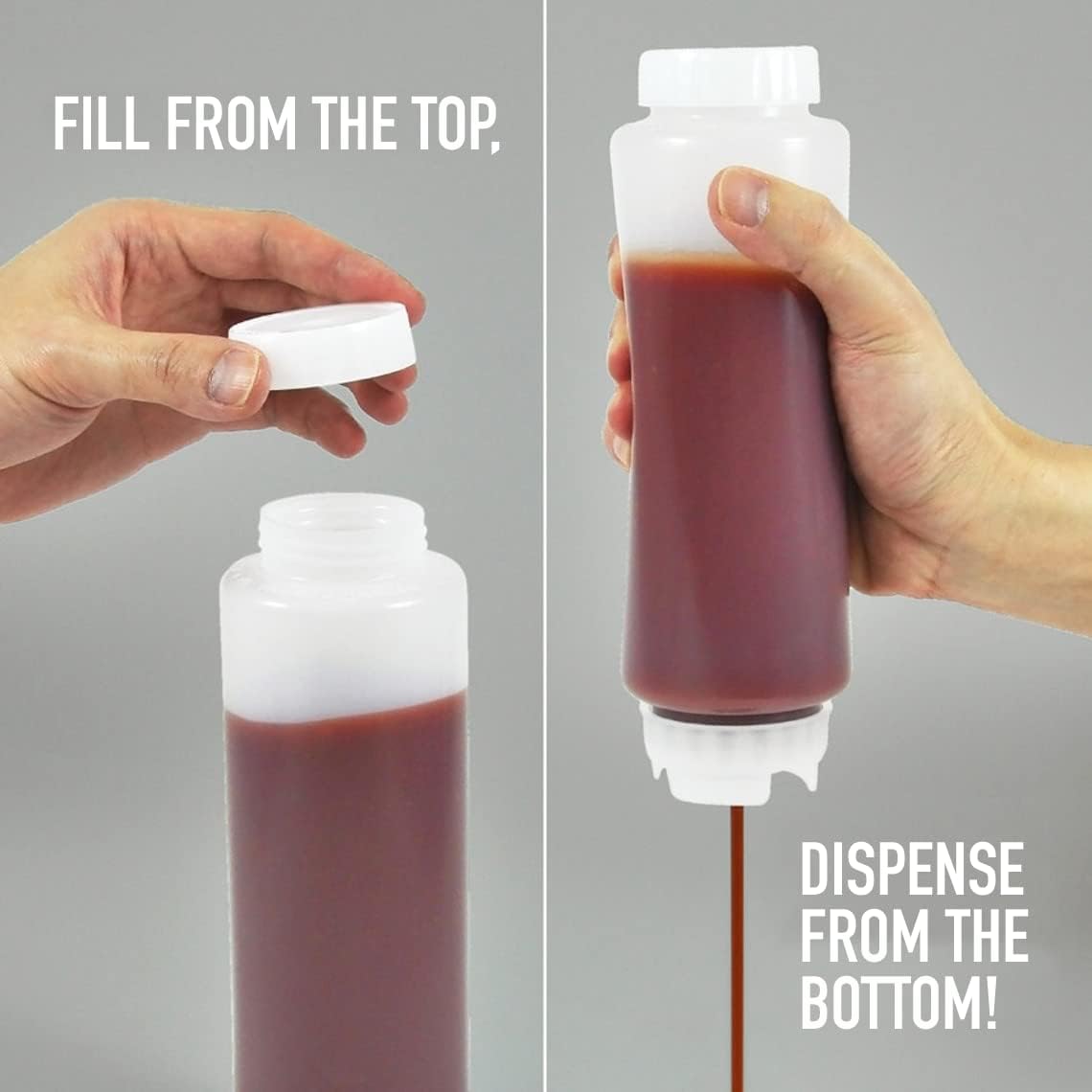 Rockland Guard FIFO Squeeze Bottle Refillable 6-Pack Green